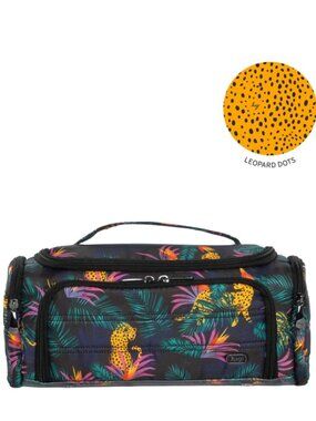 Lug Trolley Cosmetic Case Luxe Leopard Black